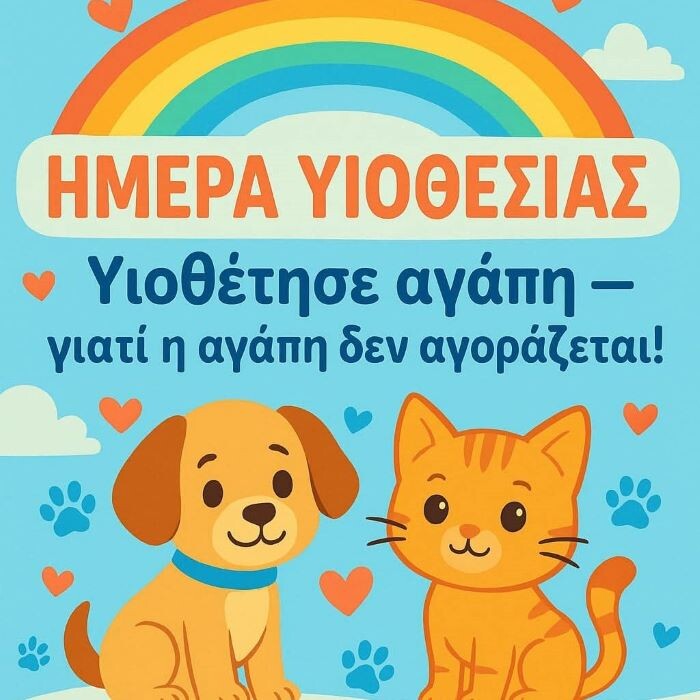 Ημέρα υιοθεσίας την Κυριακή 2 Νοεμβρίου, στο Δημαρχείο Αχαρνών – anattica